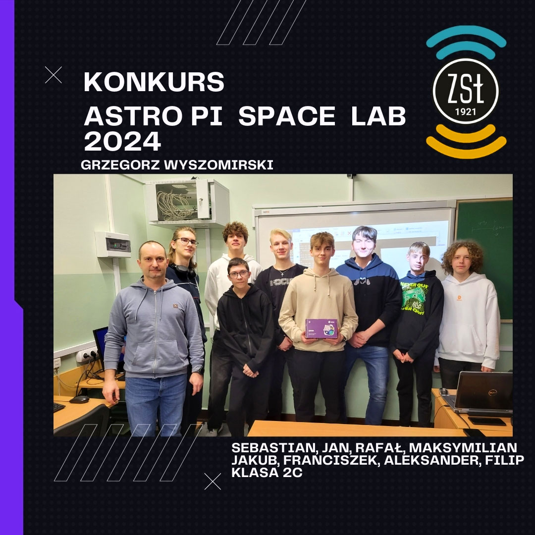 Uczniowie ZSŁ podczas działań Astro Pi Space Lab