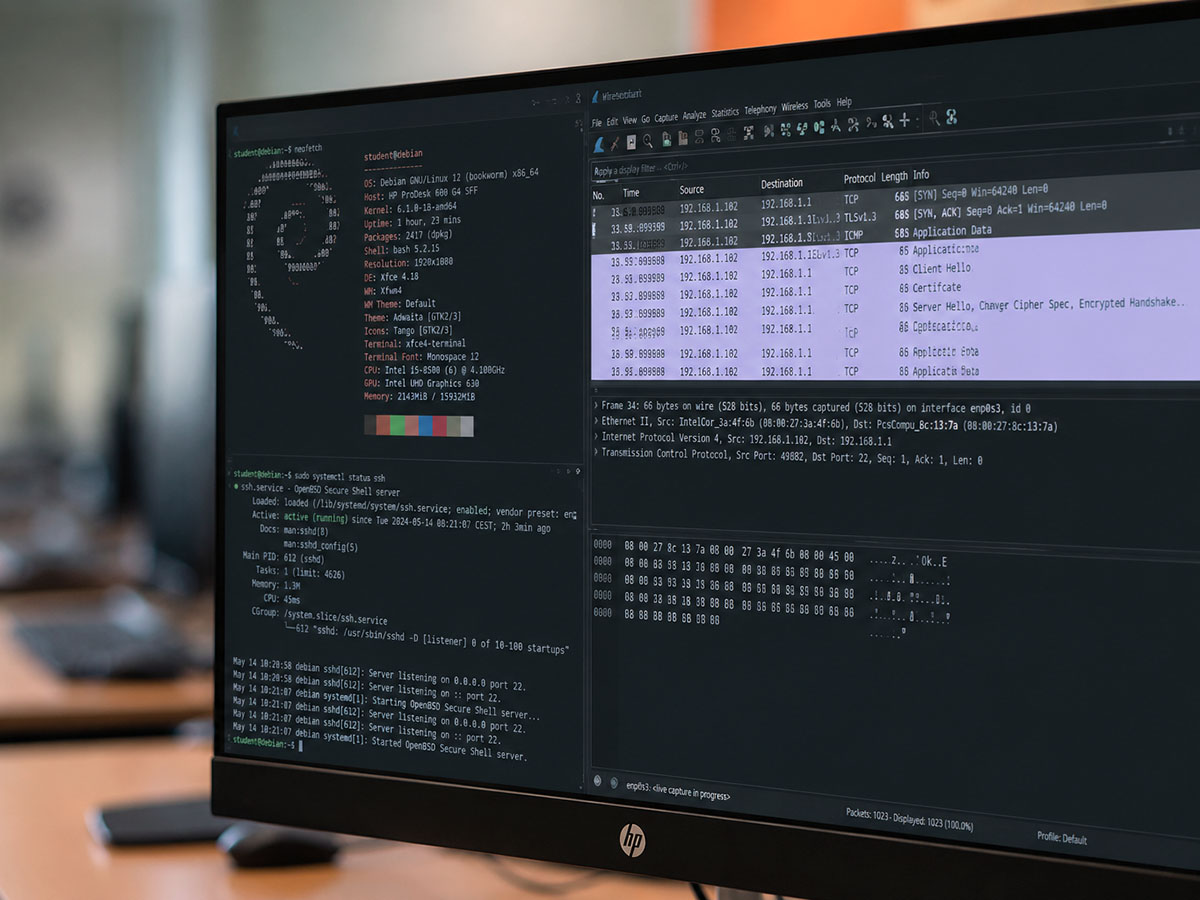 Monitor z konsolą systemową