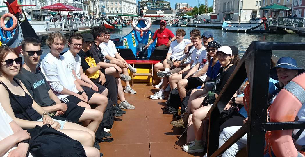 Uczniowie Erasmus+ podczas pobytu w Aveiro