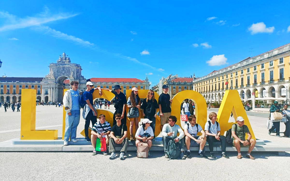 Uczniowie Erasmus+ podczas pobytu w Lizbonie