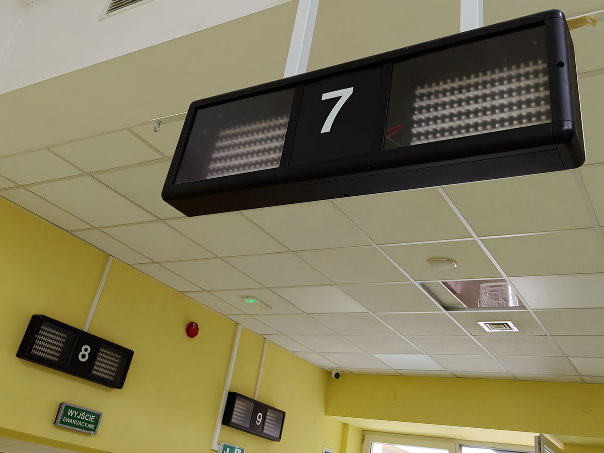 Wyświetlacze w sali szermierczej ZSŁ
