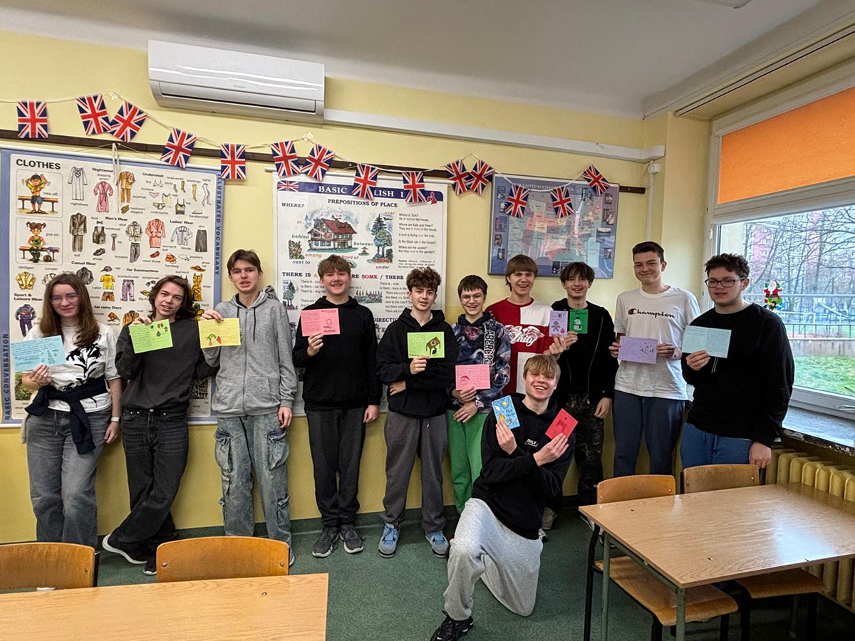 Uczniowie ZSŁ uczestniczący w projekcie eTwinning