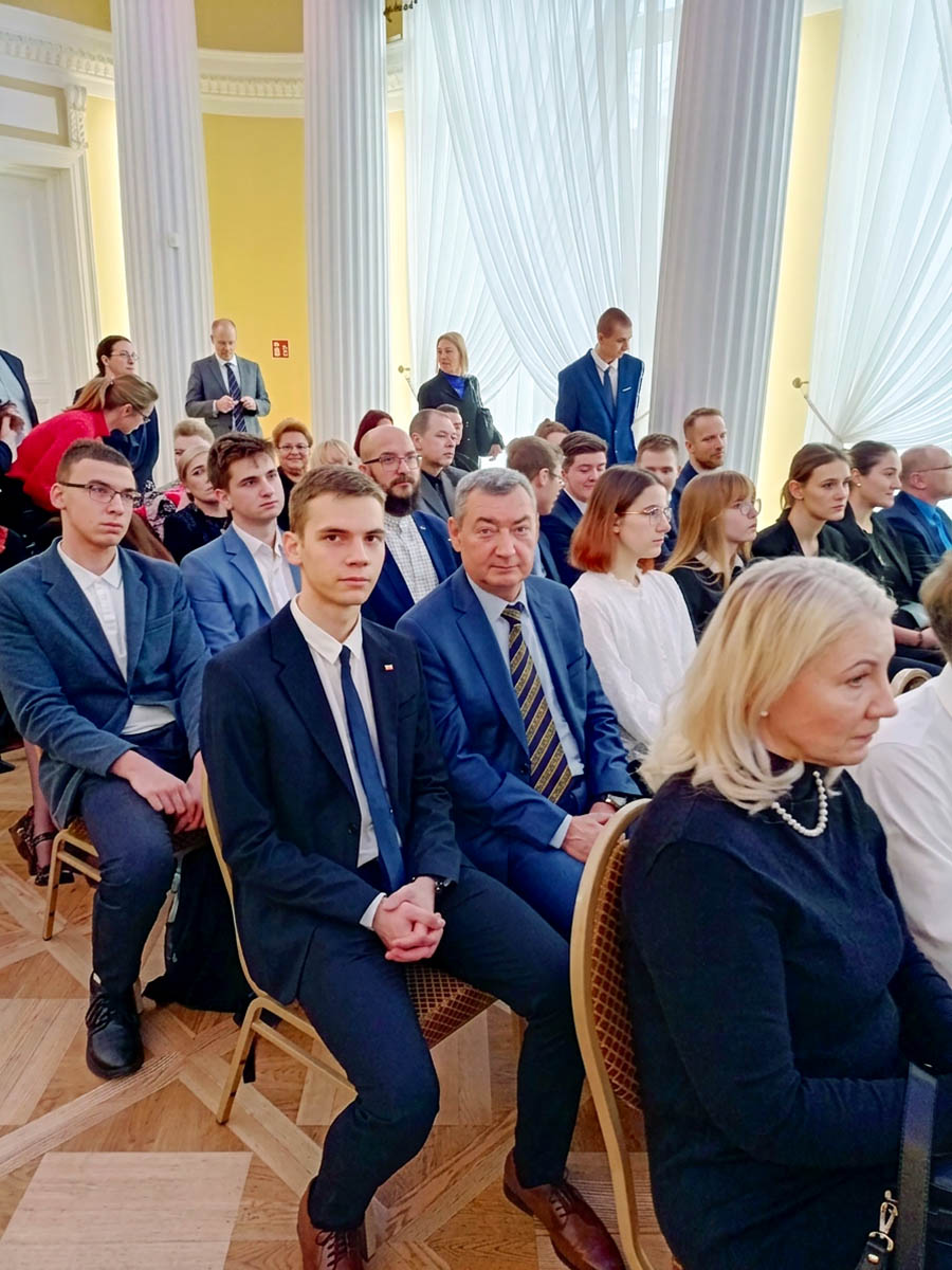 Uczeń ZSŁ podczas Gali Olimpijczyków Zawodowych