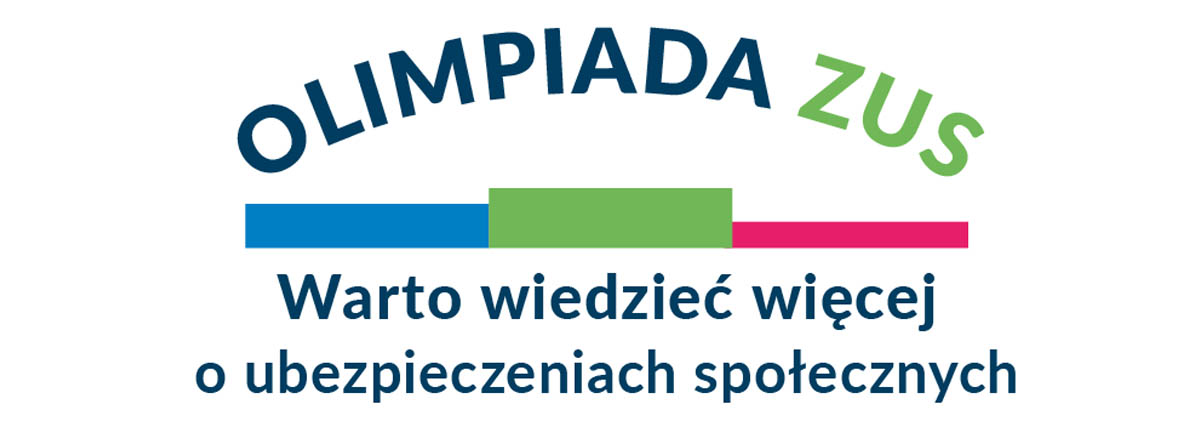 Logo olimpiady ZUS „Warto wiedzieć więcej o ubezpieczeniach społecznych”