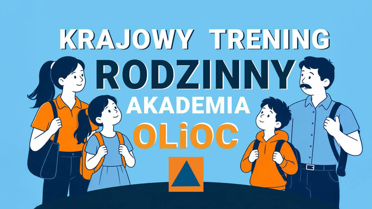 Grafika promująca Krajowy Trening Rodzinny Akademii OLiOC