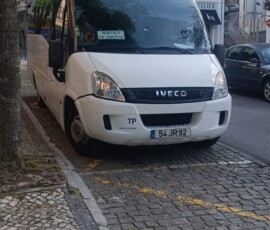 Samochód lub bus przygotowany do wyjazdu uczestników po zakończeniu mobilności.