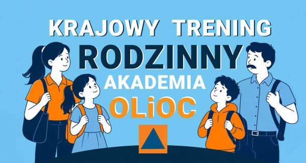 Grafika promująca Krajowy Trening Rodzinny Akademii OLiOC