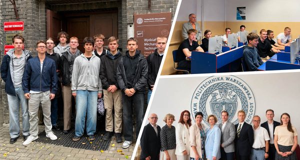 Uczniowie ZSŁ podczas seminarium i ćwiczeń z cyberbezpieczeństwa na Politechnice Warszawskiej